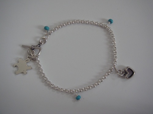 bracelet - turquoise with heart